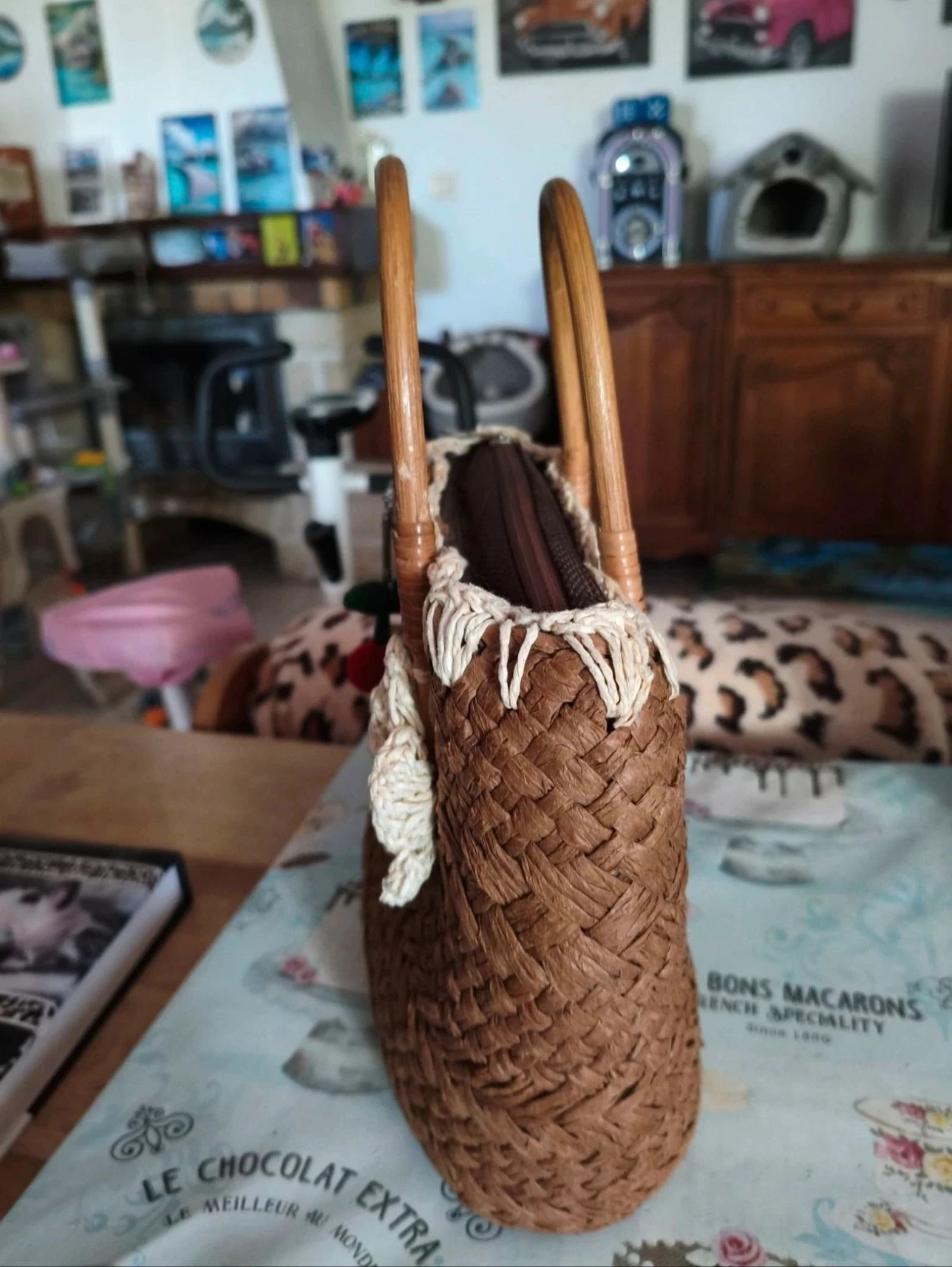 Bolsa de mão de vime vintage TBE – photo 11